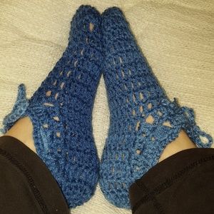 California Blue Ankle Slipper Set Of Two